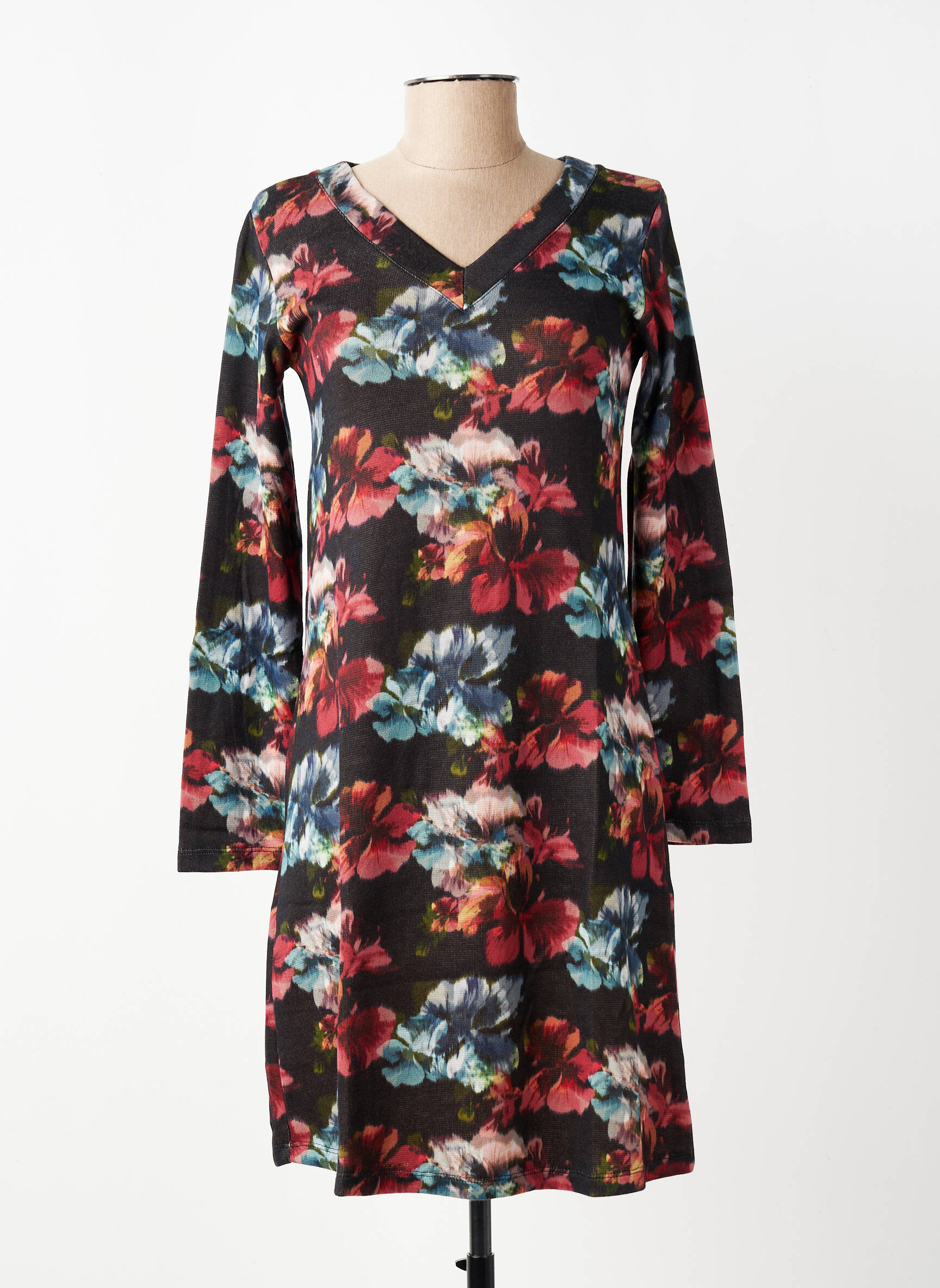 Robe courte manches longues manches longues noir COUTURIST femme