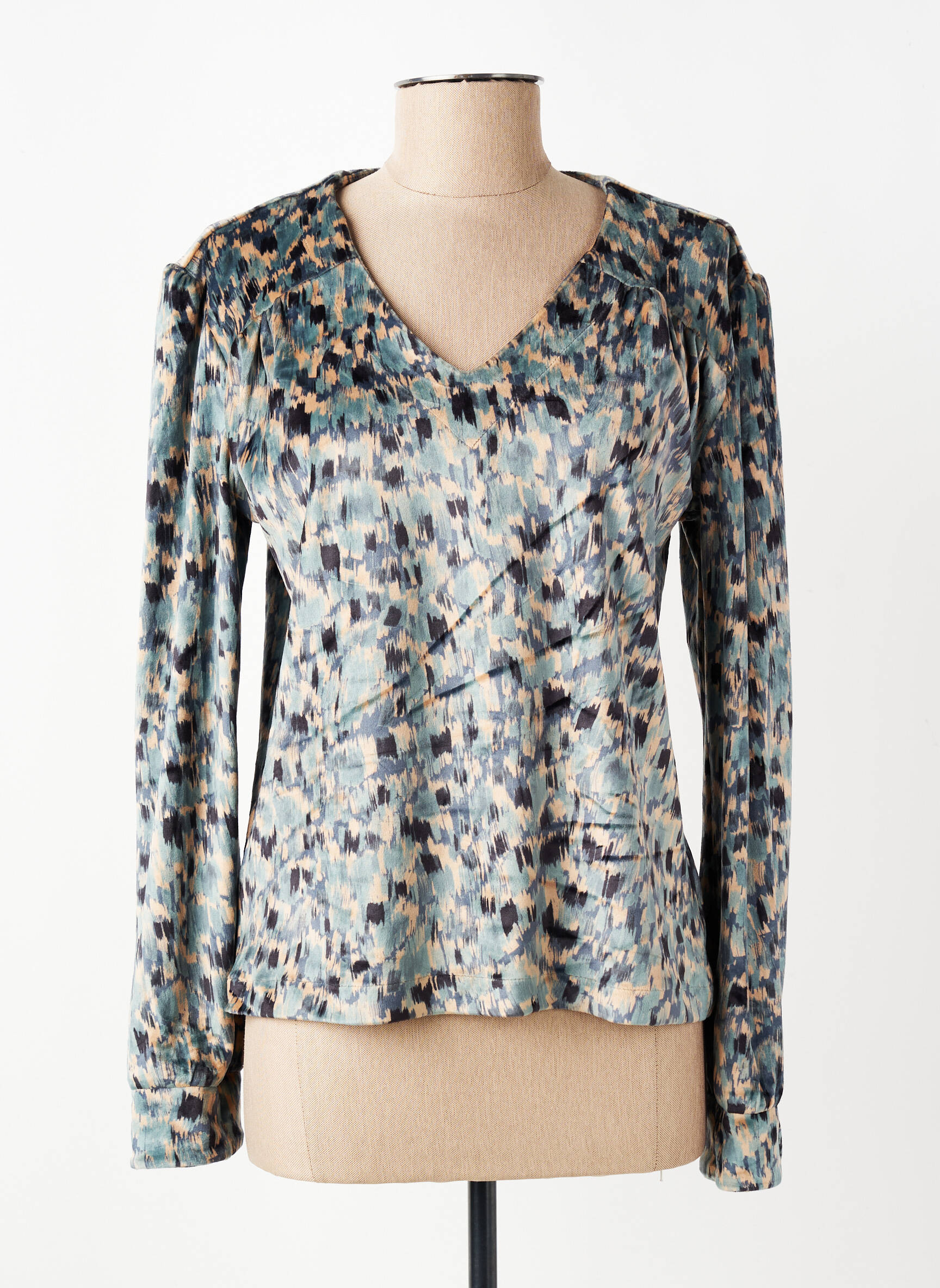 Top stretch manches longues vert COUTURIST femme