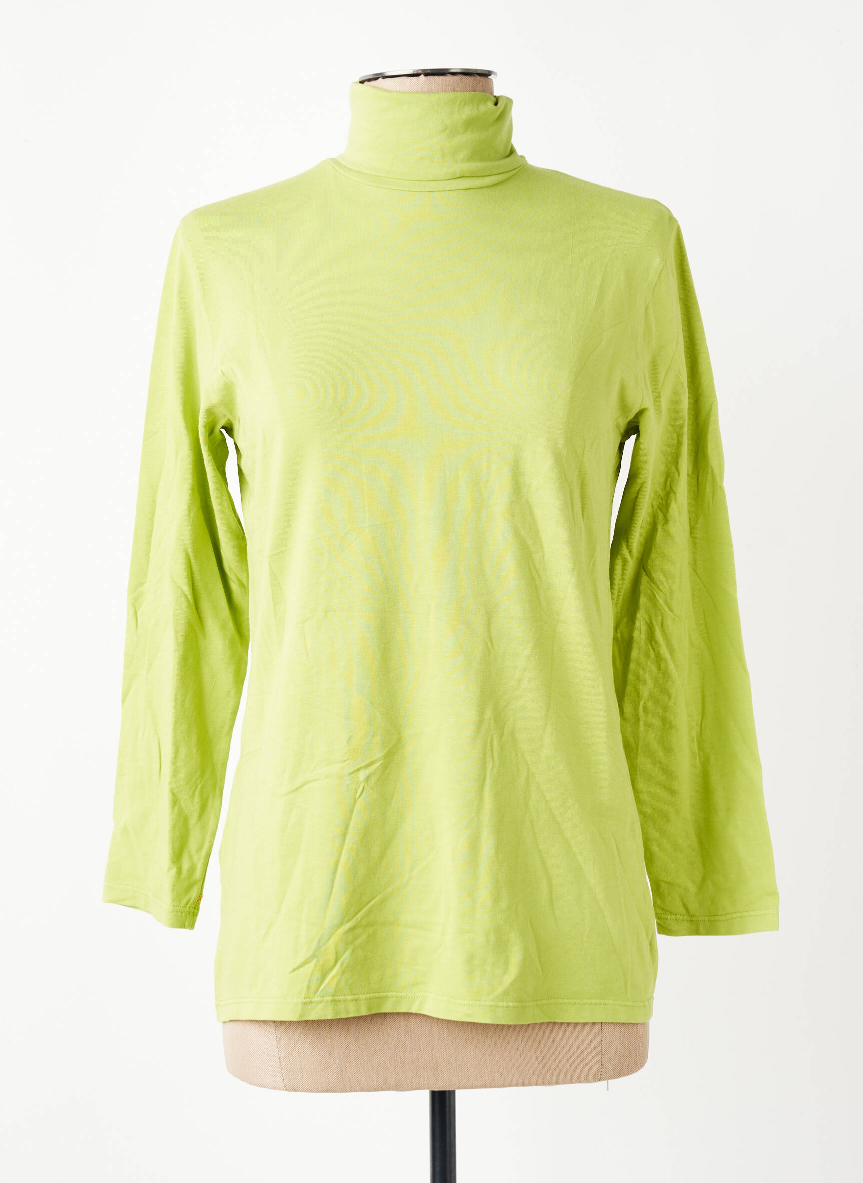 Sous-pull stretch manches 3/4 vert COUTURIST femme
