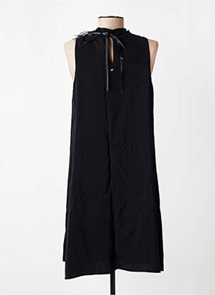 Robe mi-longue coupe fluide sans manche noir TWINSET femme