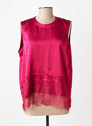 Top coupe fluide sans manche rose TWINSET femme
