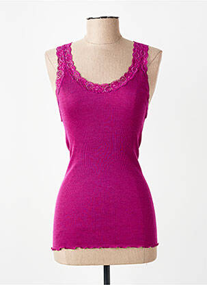 Top stretch fines bretelles violet OSCALITO femme