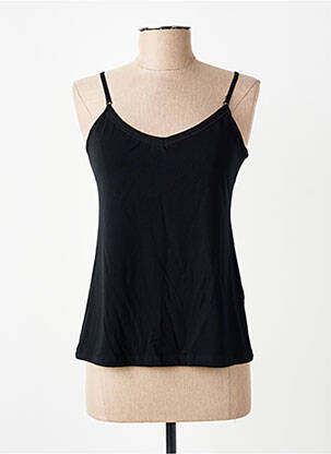 Top tissage jersey fines bretelles noir AVET femme