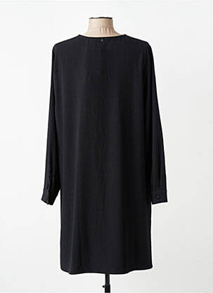 Robe mi-longue coupe fluide manches longues noir RIVER WOODS femme