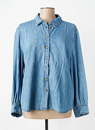 Chemisier coupe fluide manches longues bleu RIVER WOODS femme
