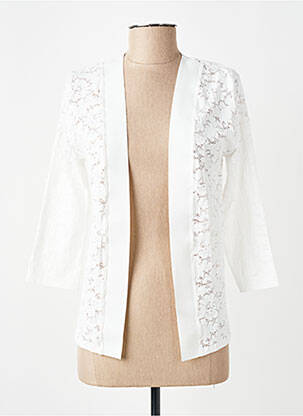 Gilet manches longues manches 3/4 blanc PAIN DE SUCRE femme