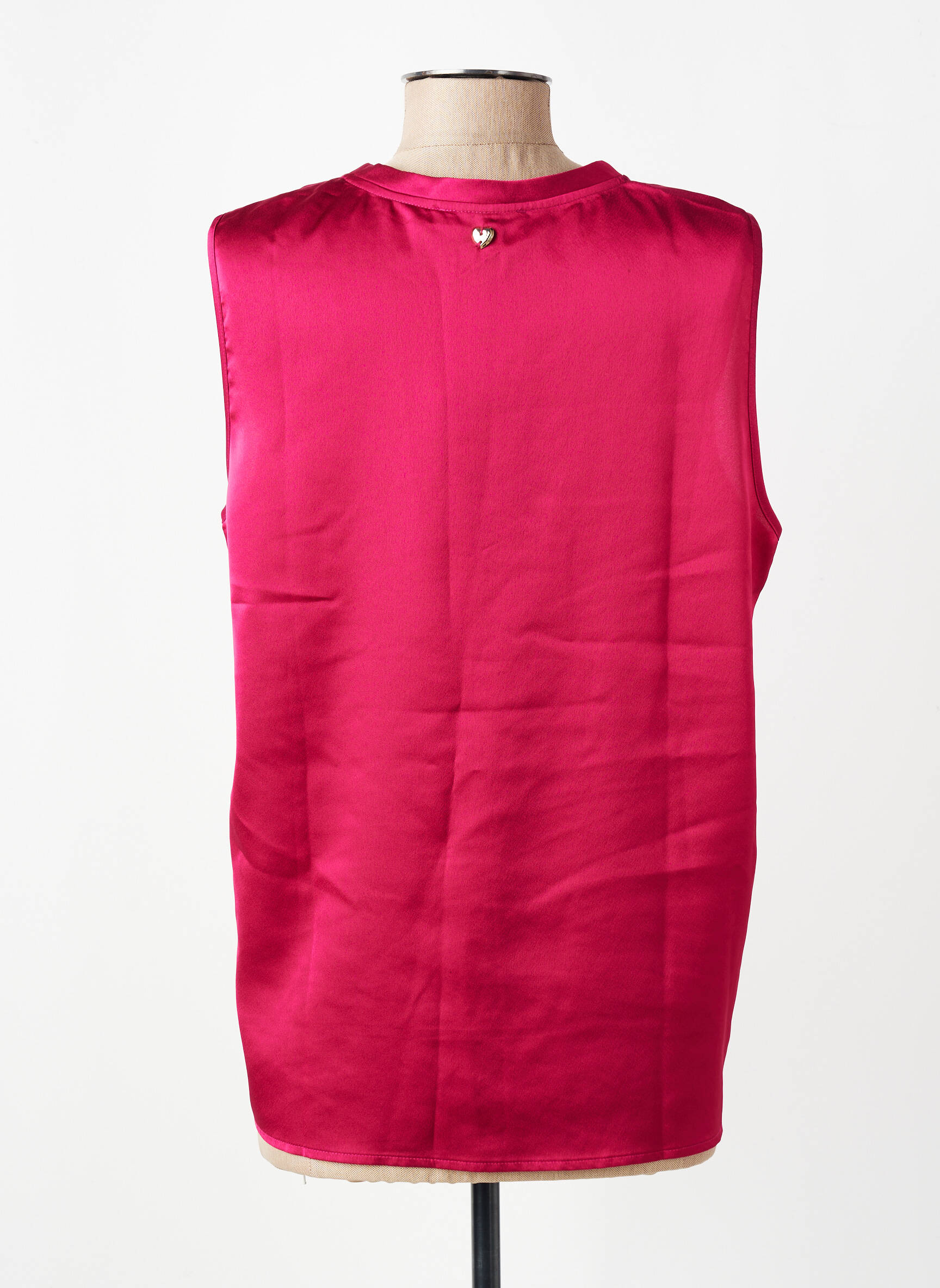 Top coupe fluide sans manche rose TWINSET femme