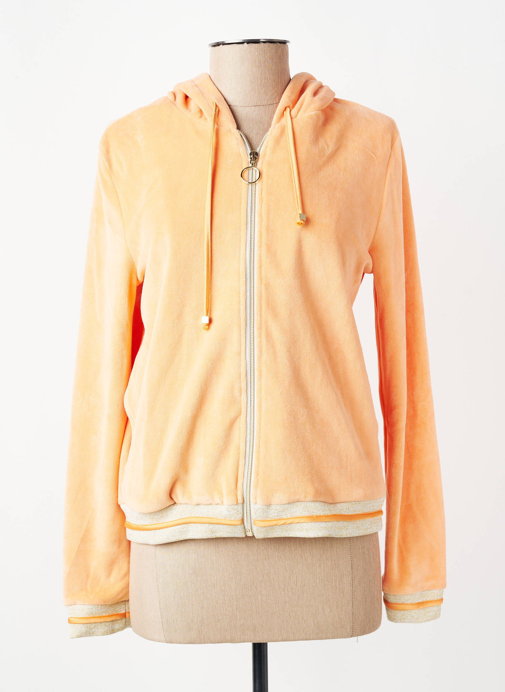 Veste casual col rond orange VITAMIA LOUNGEWEAR femme