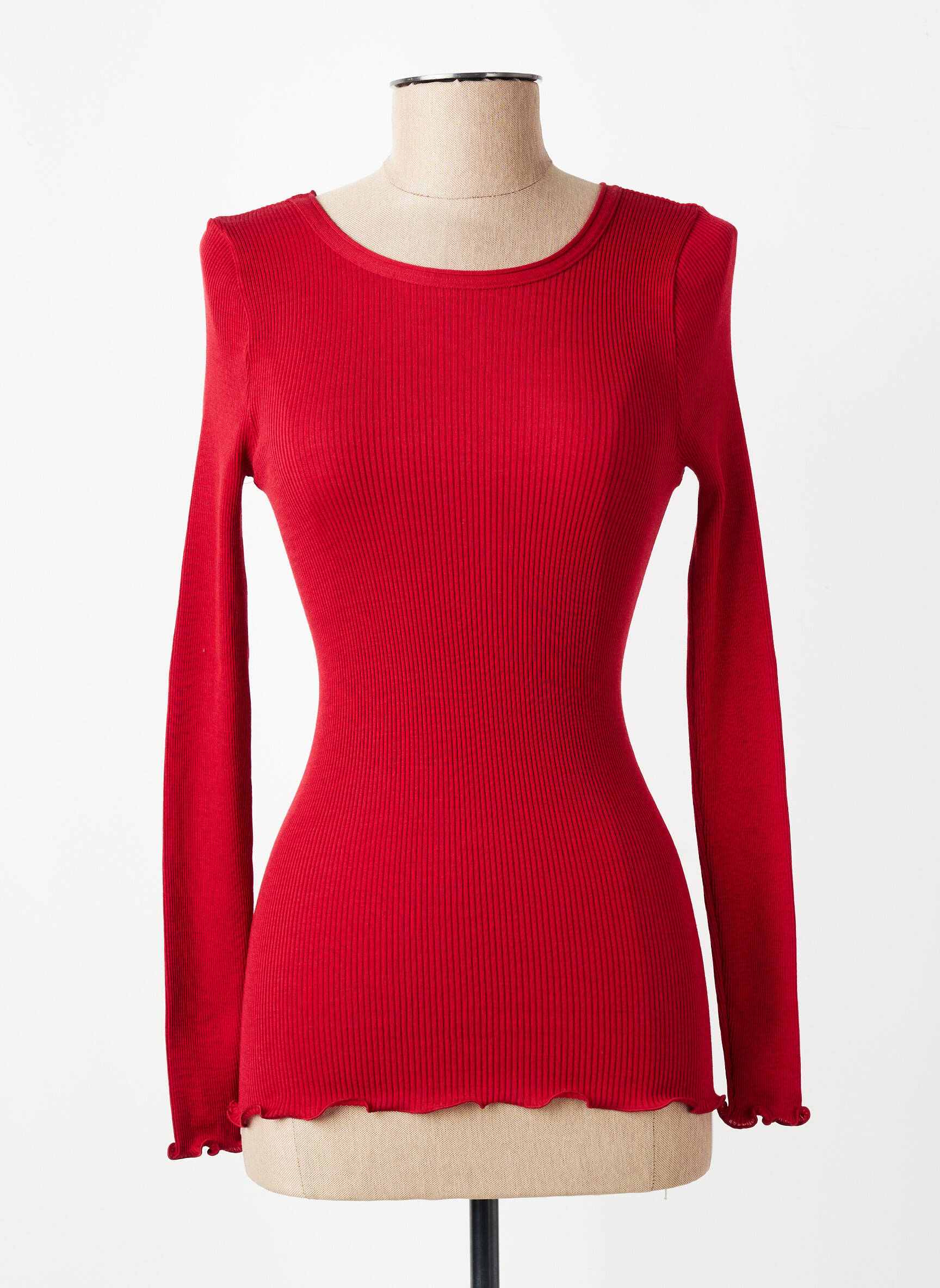 Top manches longues manches longues rouge OSCALITO femme