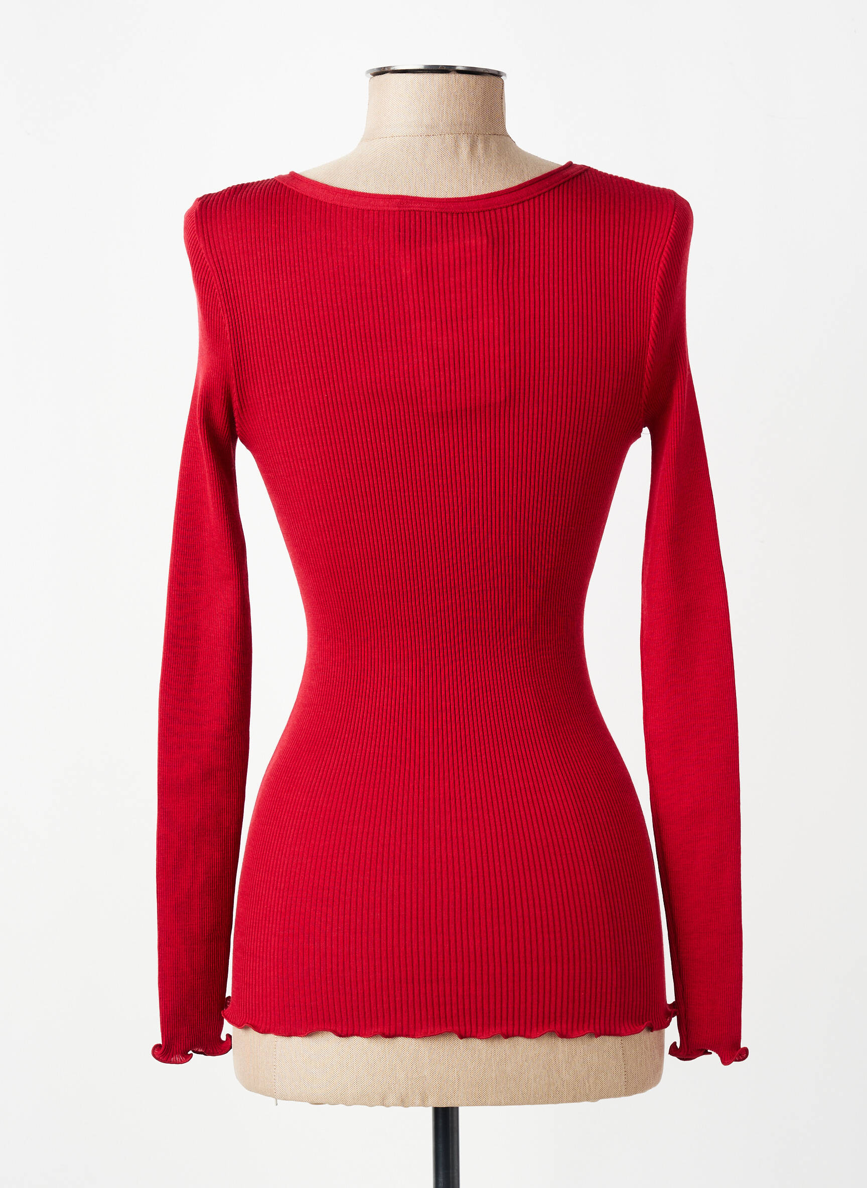 Top manches longues manches longues rouge OSCALITO femme