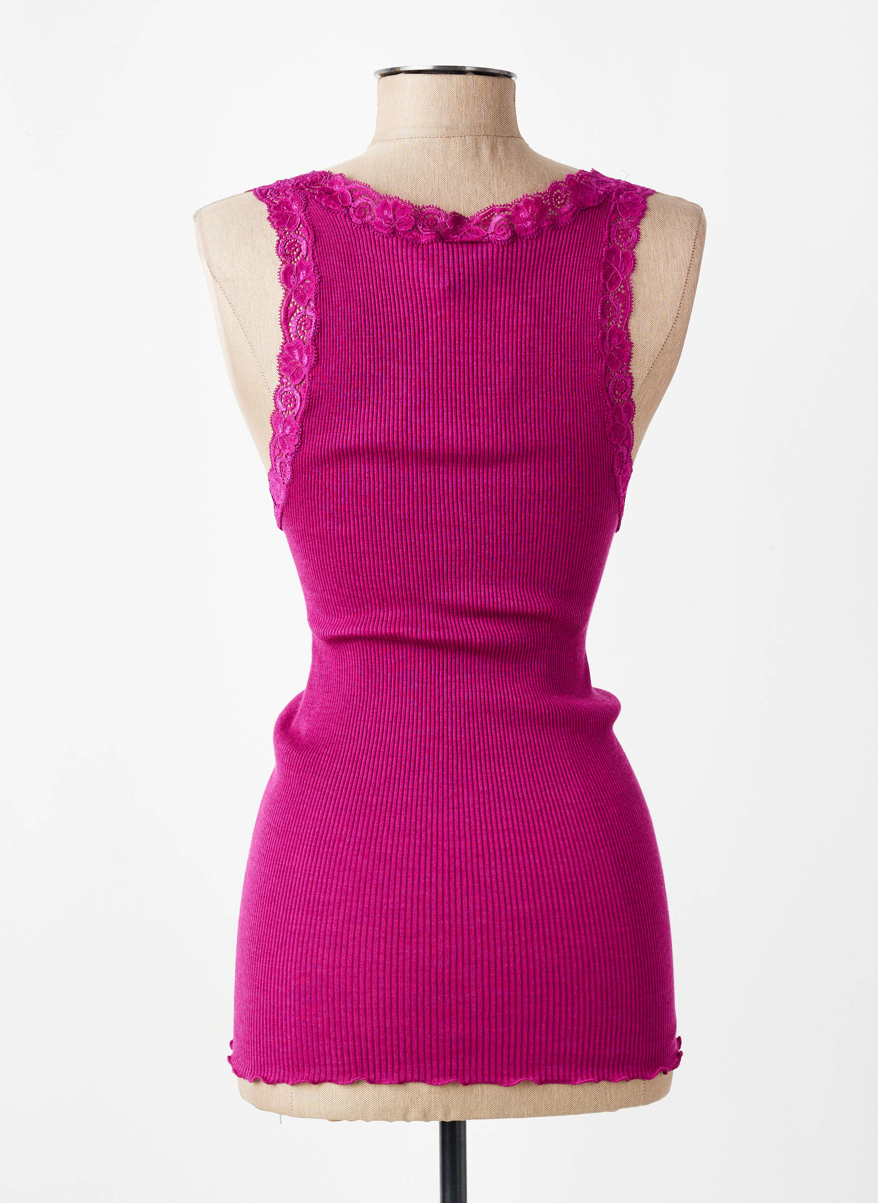 Top stretch fines bretelles violet OSCALITO femme