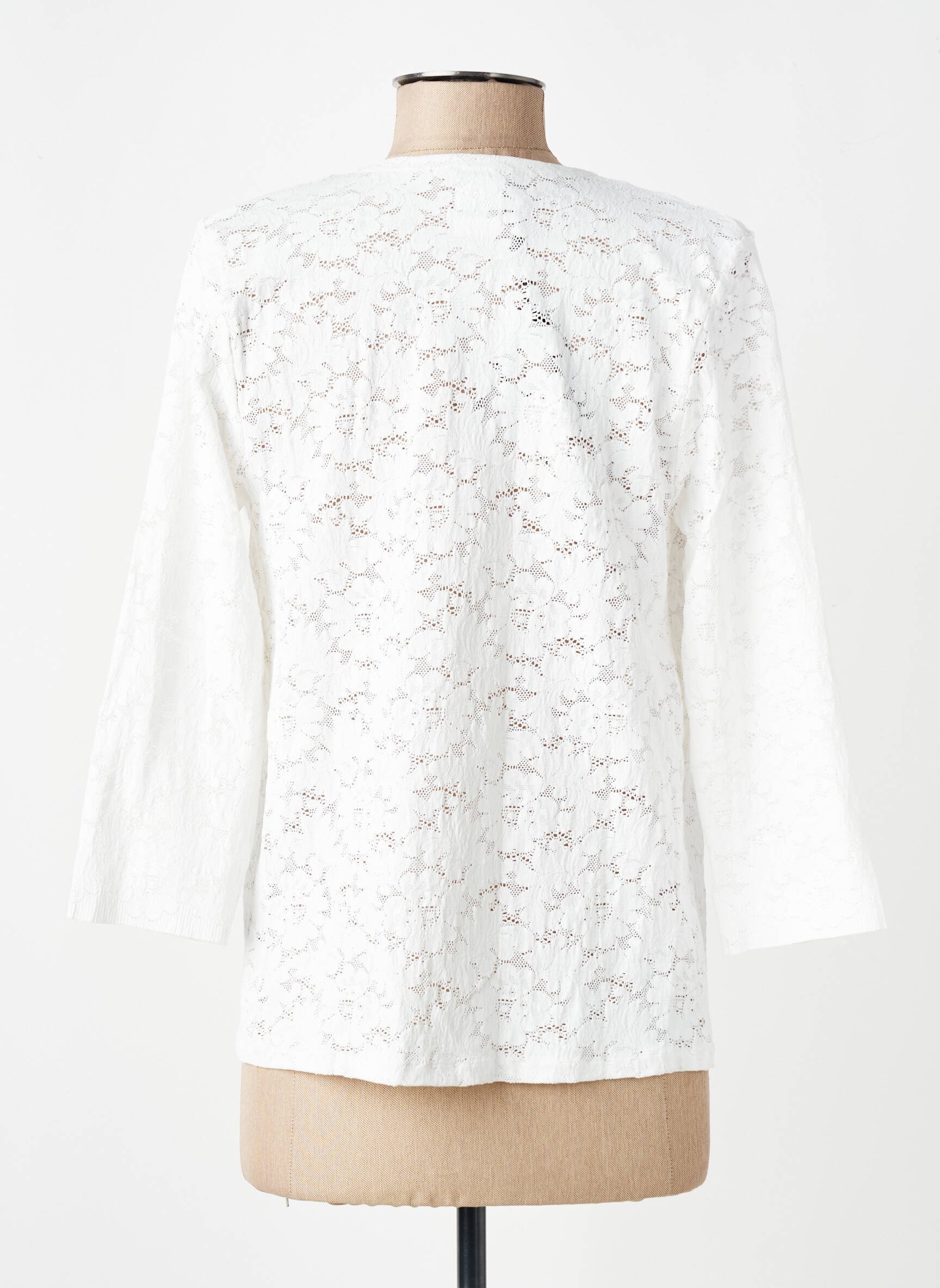 Gilet manches longues manches 3/4 blanc PAIN DE SUCRE femme