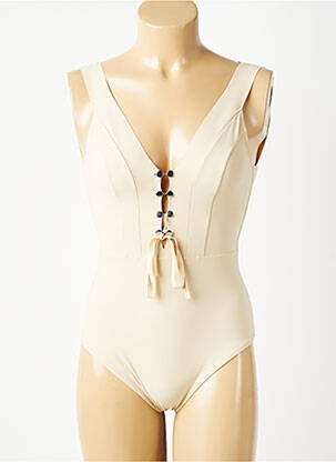 Maillot de bain 1 pièce beige PAIN DE SUCRE femme