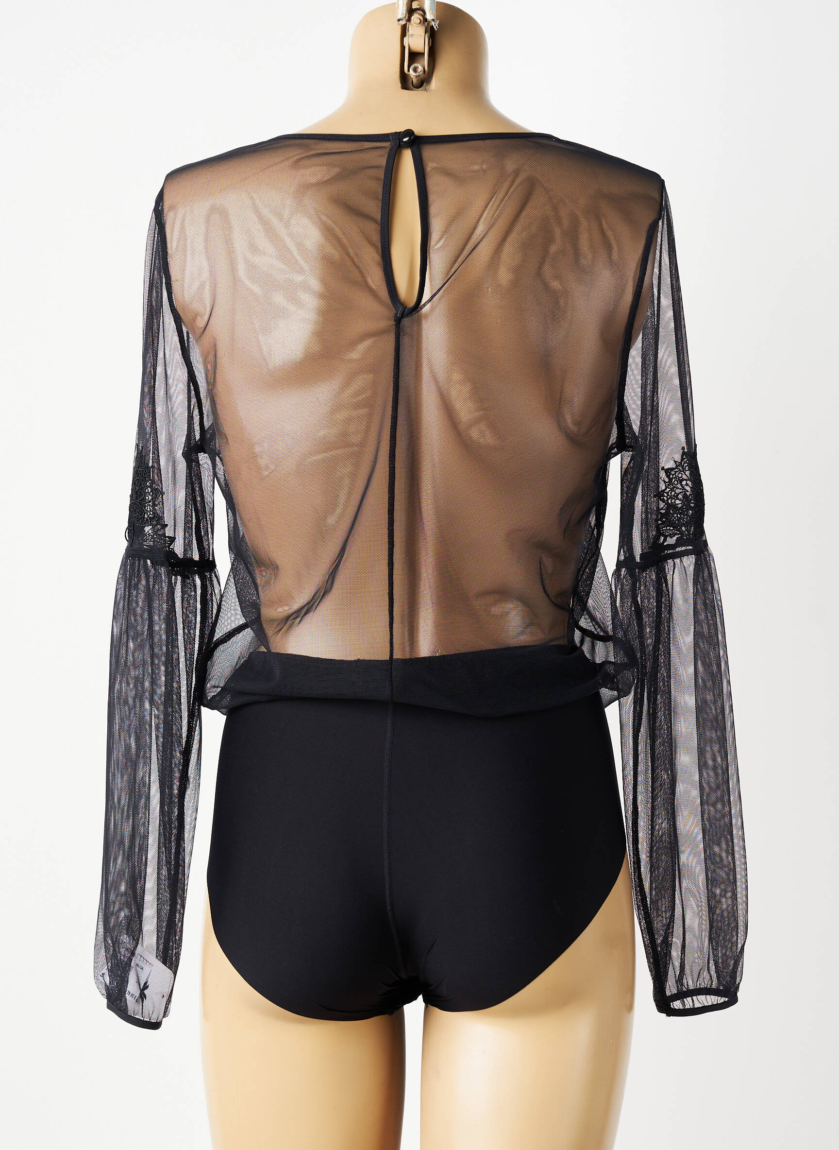Body col rond manches longues noir WACOAL femme