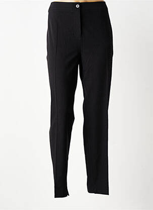 Pantalon chino tissage popeline taille normale noir HANA SAN femme