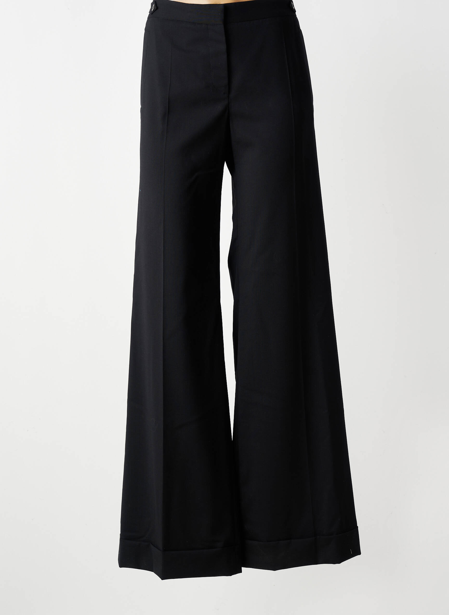Pantalon large tissage crêpe taille normale noir RED VALENTINO femme