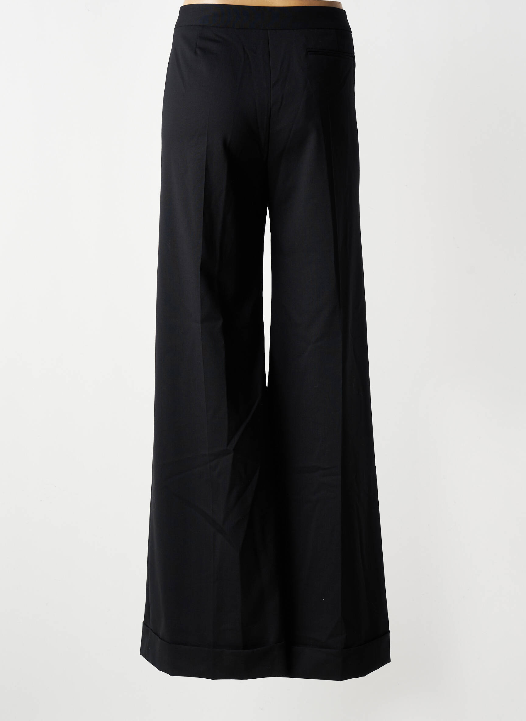 Pantalon large tissage crêpe taille normale noir RED VALENTINO femme
