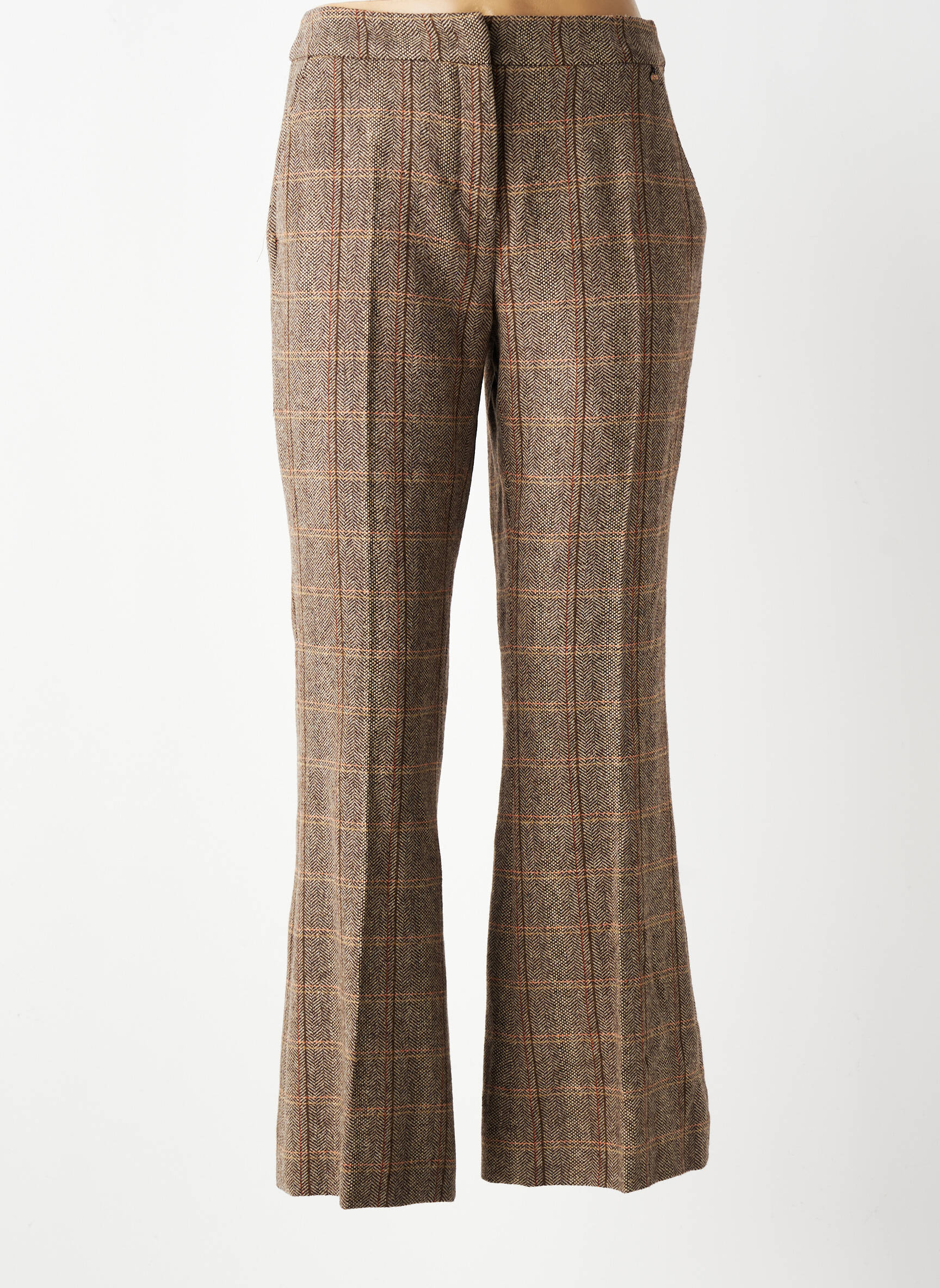 Pantalon flare taille normale taille normale beige RIVER WOODS femme
