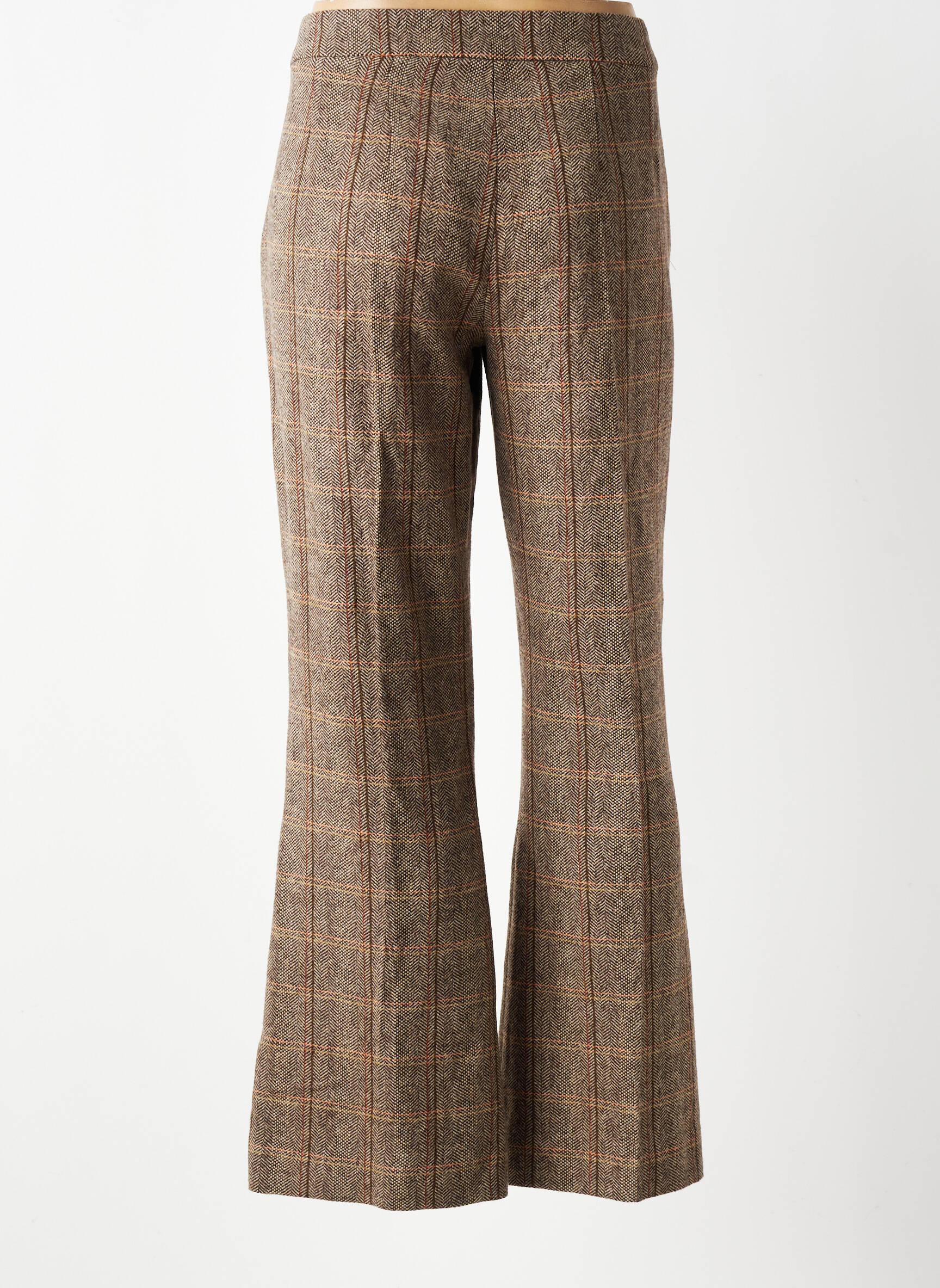Pantalon flare taille normale taille normale beige RIVER WOODS femme