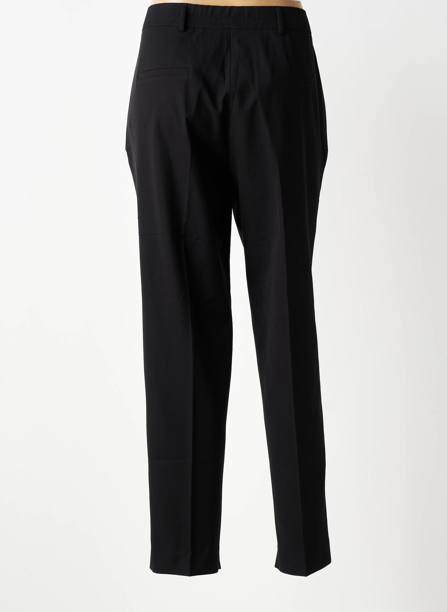 Pantalon chino tissage popeline taille normale noir HANA SAN femme
