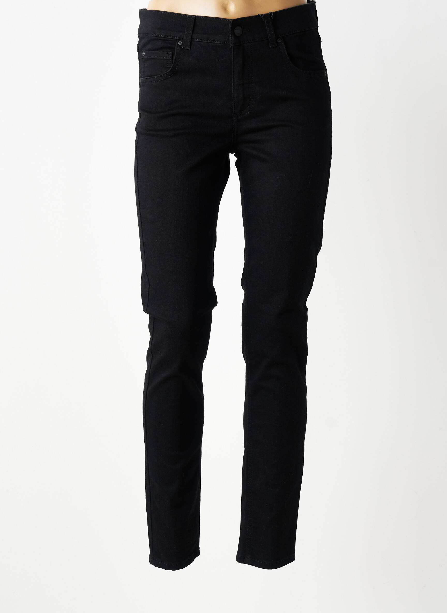 Jeans skinny tissage brut taille normale noir ANGELS femme
