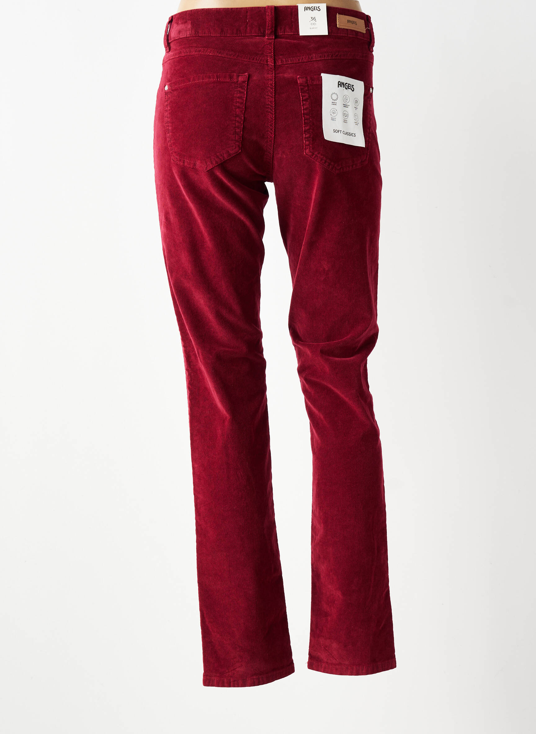 Pantalon slim stretch taille normale rouge ANGELS femme