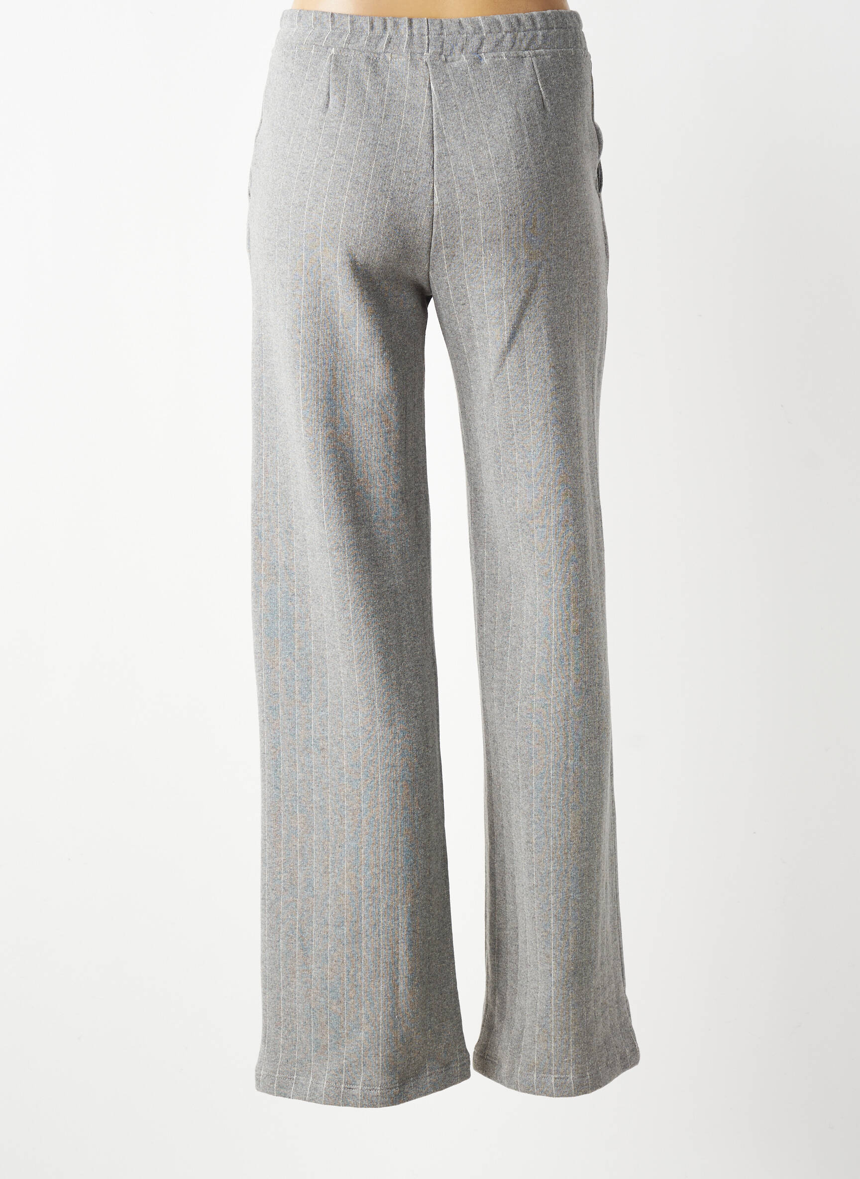 Pantalon droit stretch taille normale gris VITAMINA femme
