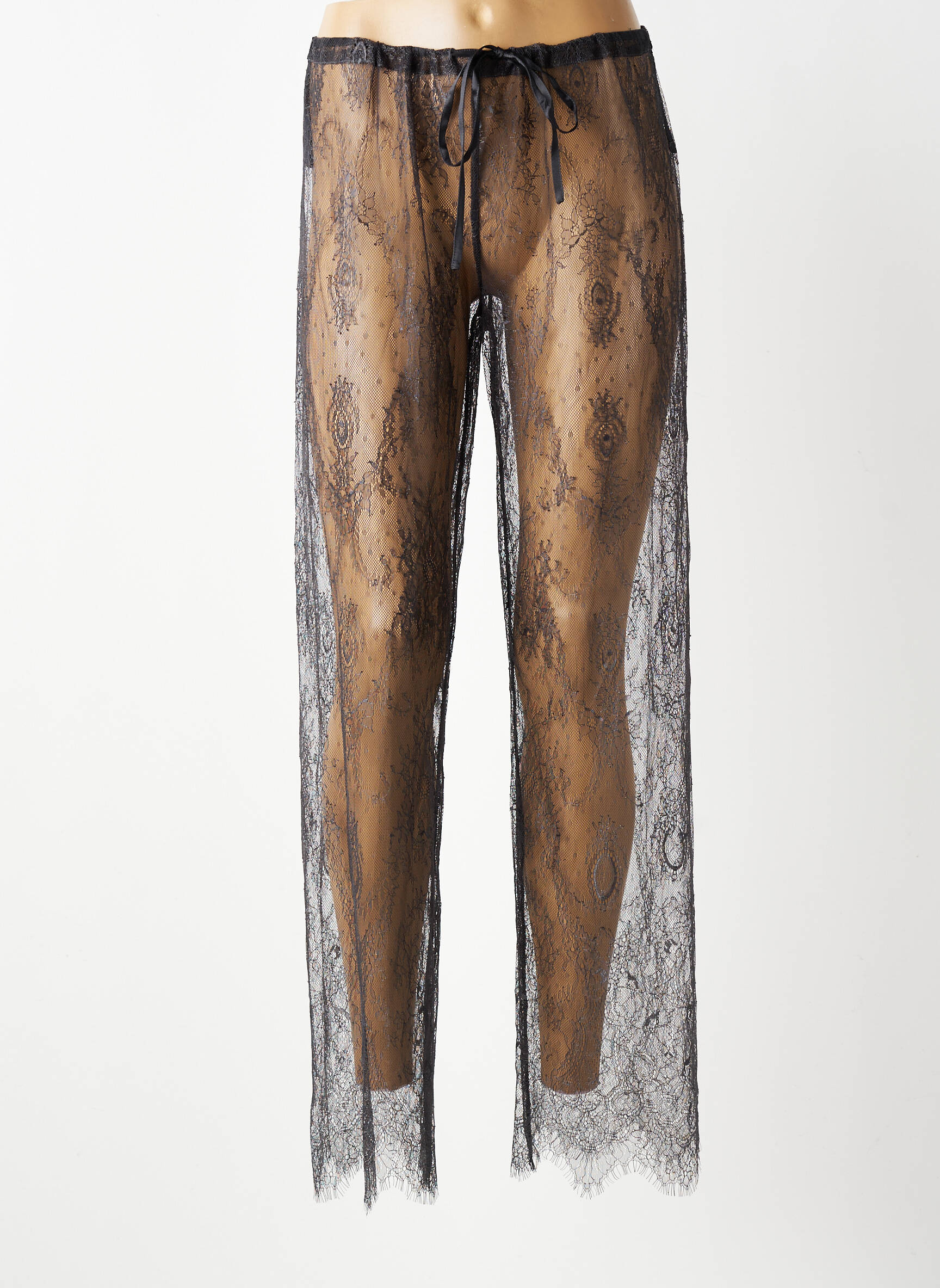 Pantalon droit taille élastique taille normale gris VIVIS femme