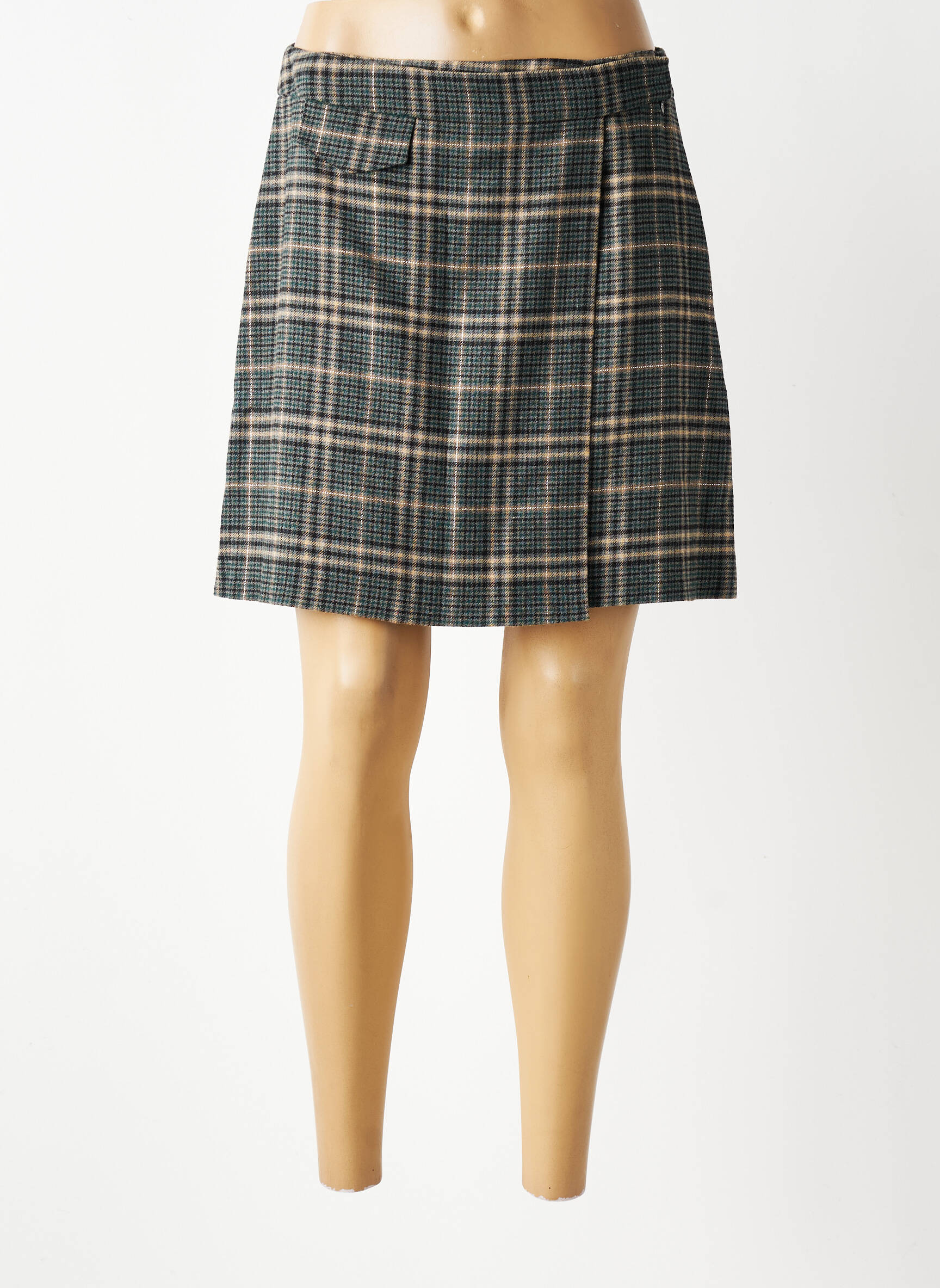 Jupe courte doublure vert RIVER WOODS femme