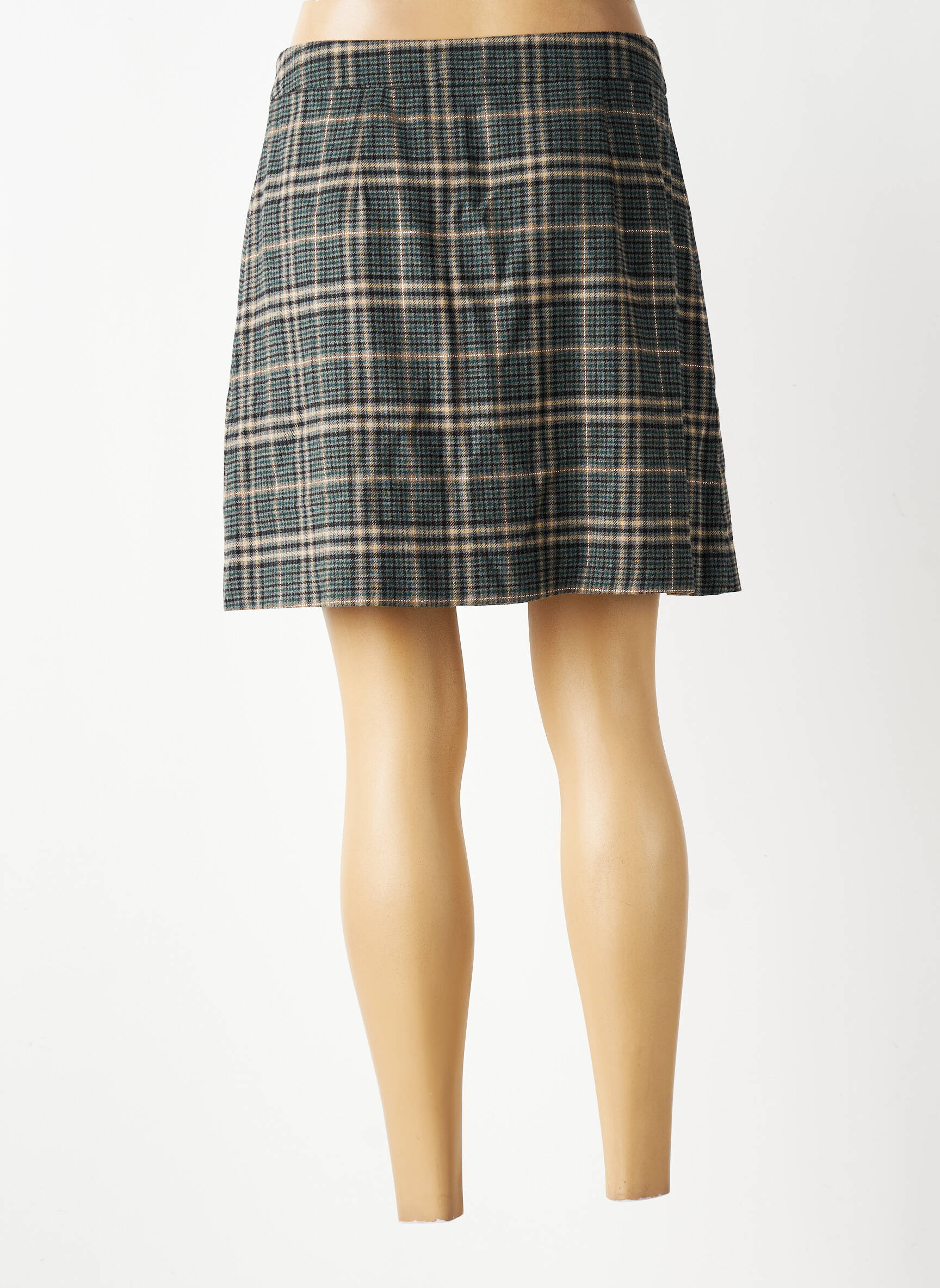 Jupe courte doublure vert RIVER WOODS femme