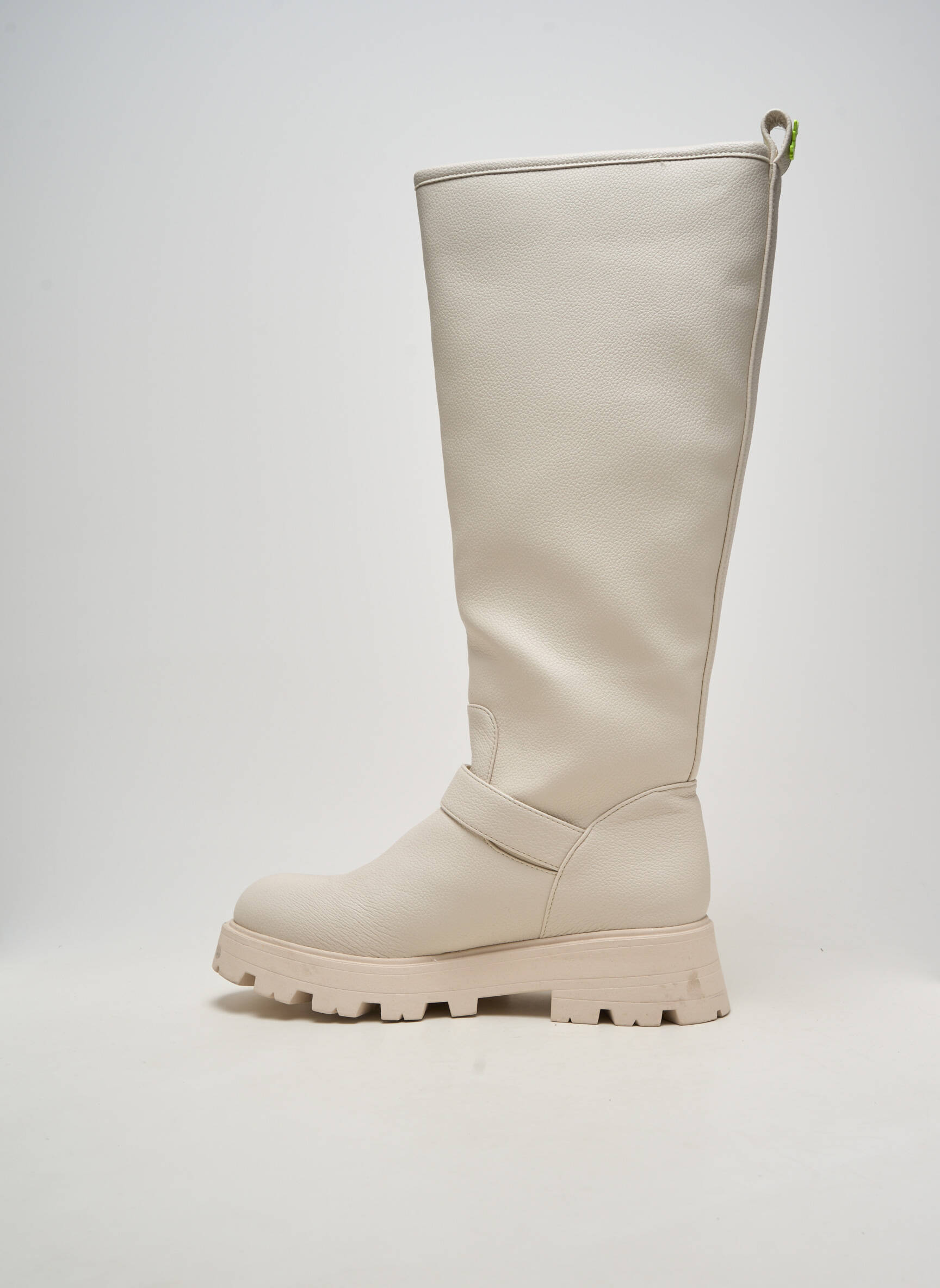 Bottes matière lisse talon de 4 à 6cm beige TWINSET femme