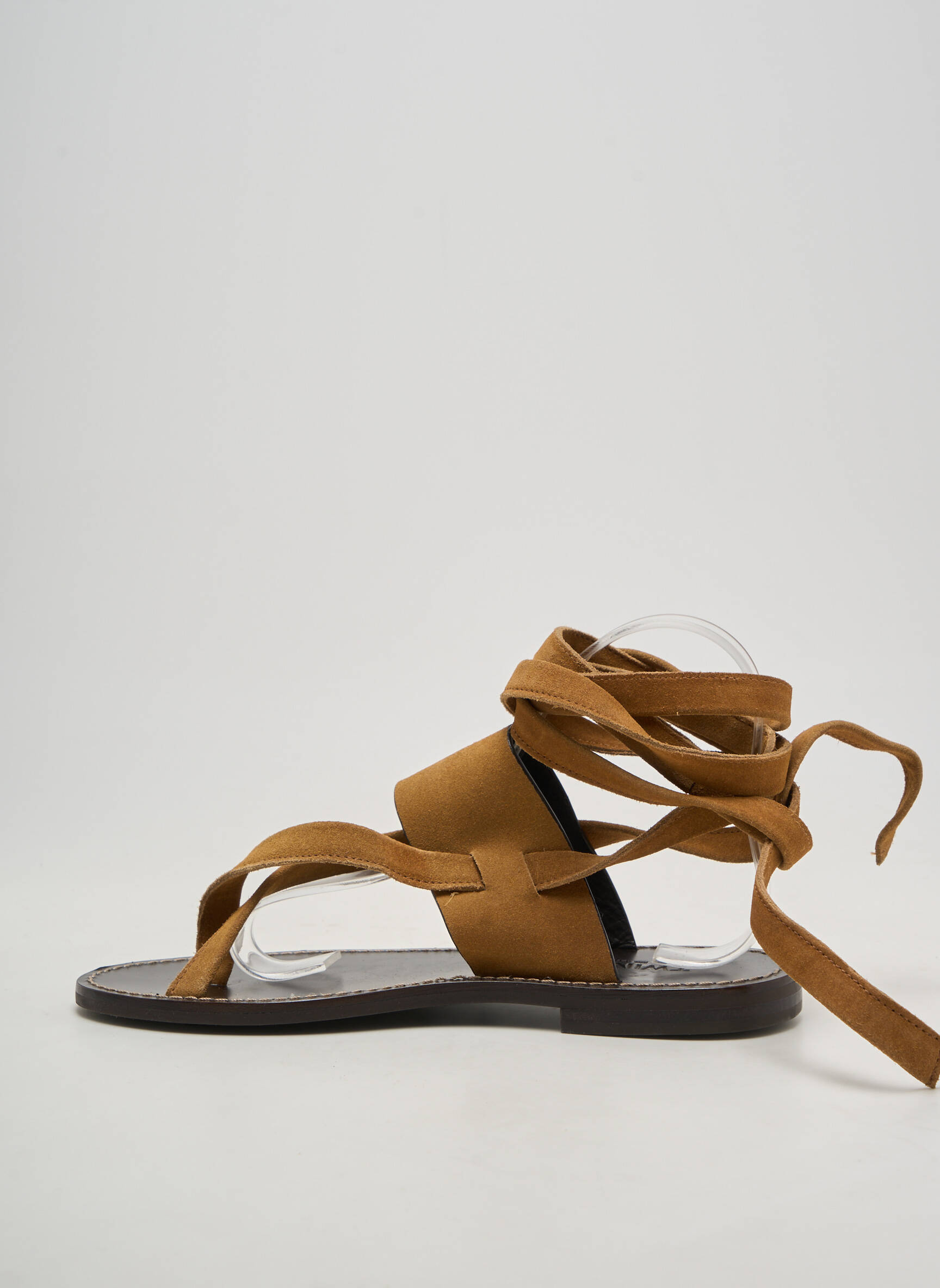 Sandales/nu pieds chiquet talon plat jusqu'à 3cm marron TWINSET femme
