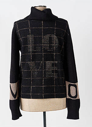 Pull col roulé coupe cintrée manches longues noir BETTY BARCLAY femme