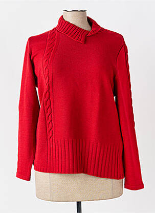 Pull coupe cintrée manches longues rouge PAUPORTÉ femme