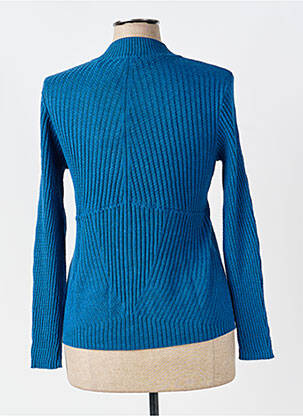 Gilet manches longues stretch bleu MARBLE femme