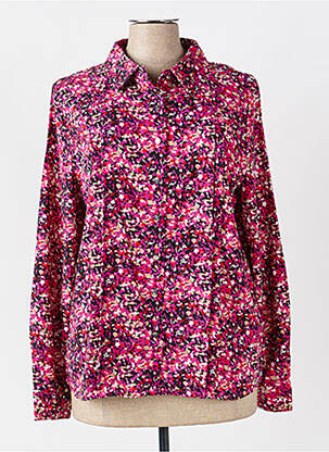 Chemisier tissage crêpe manches longues rose MARBLE femme