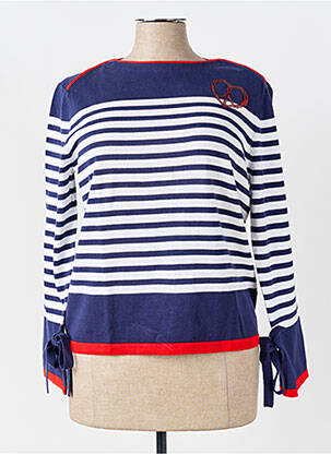 Pull col bateau manches longues bleu BETTY BARCLAY femme