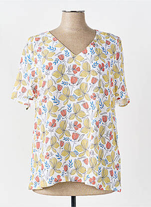 Blouse manches courtes manches courtes jaune ARMOR LUX femme