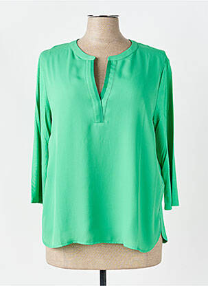 Blouse manches 3/4 manches 3/4 vert FRANK WALDER femme