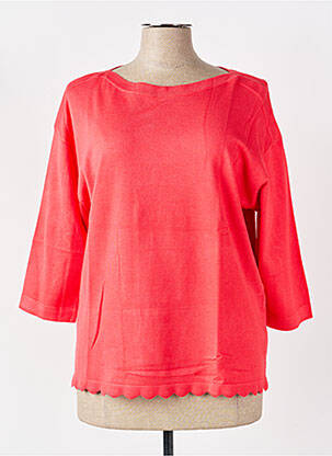 Pull col bateau manches 3/4 rouge BETTY BARCLAY femme