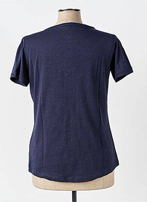 T-shirt col v manches courtes bleu IL GRANCHIO femme