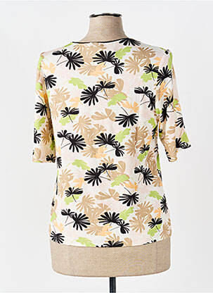 T-shirt stretch manches courtes beige BARBARA LEBEK femme