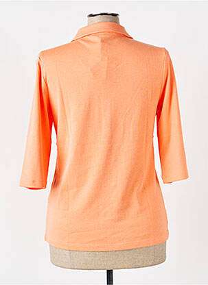 Polo stretch manches courtes orange MARBLE femme