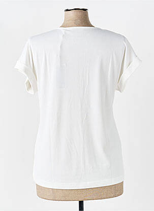 T-shirt col v manches courtes blanc SOMMERMANN femme