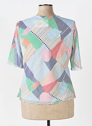 Blouse légère et transparente manches 3/4 bleu SOMMERMANN femme