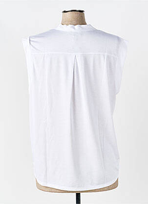 Blouse col v sans manche blanc MARBLE femme