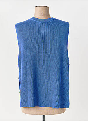 Pull stretch sans manche bleu BETTY BARCLAY femme