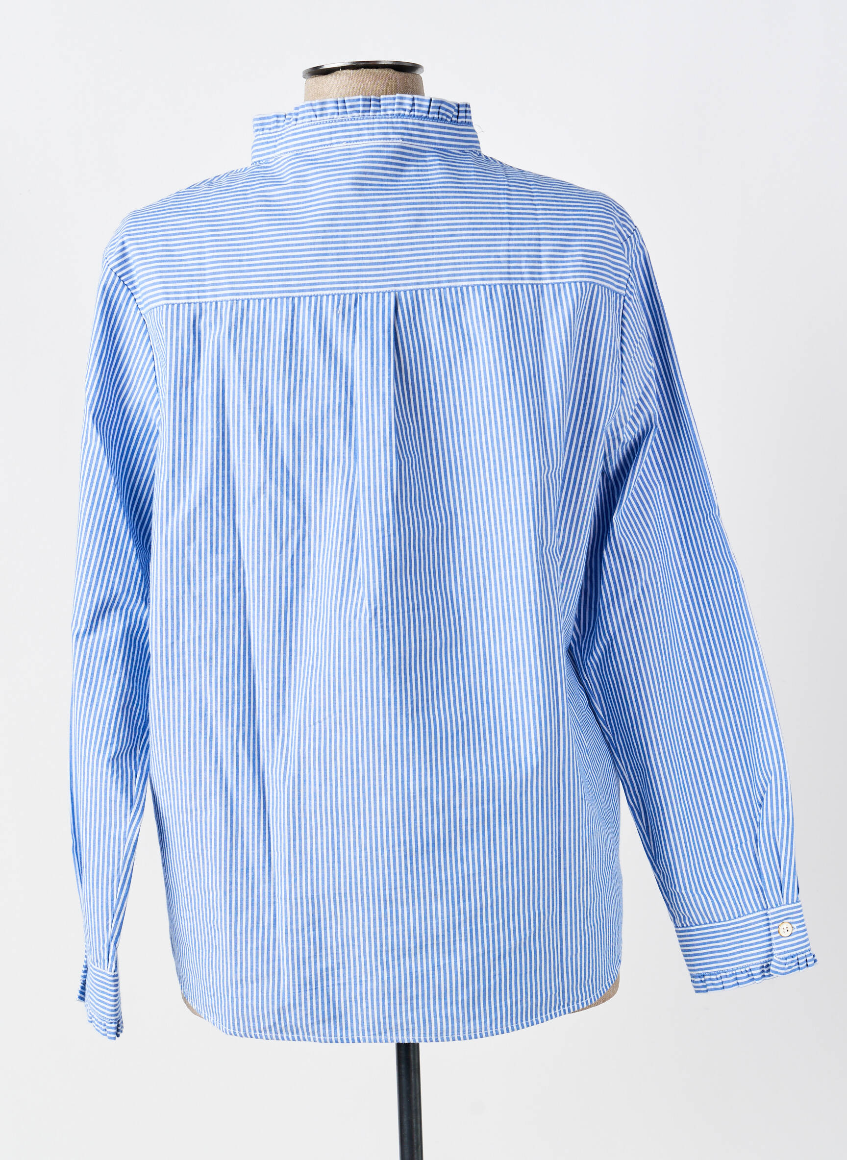 Blouse poignets boutonnés avec fente manches longues bleu ARMOR LUX femme