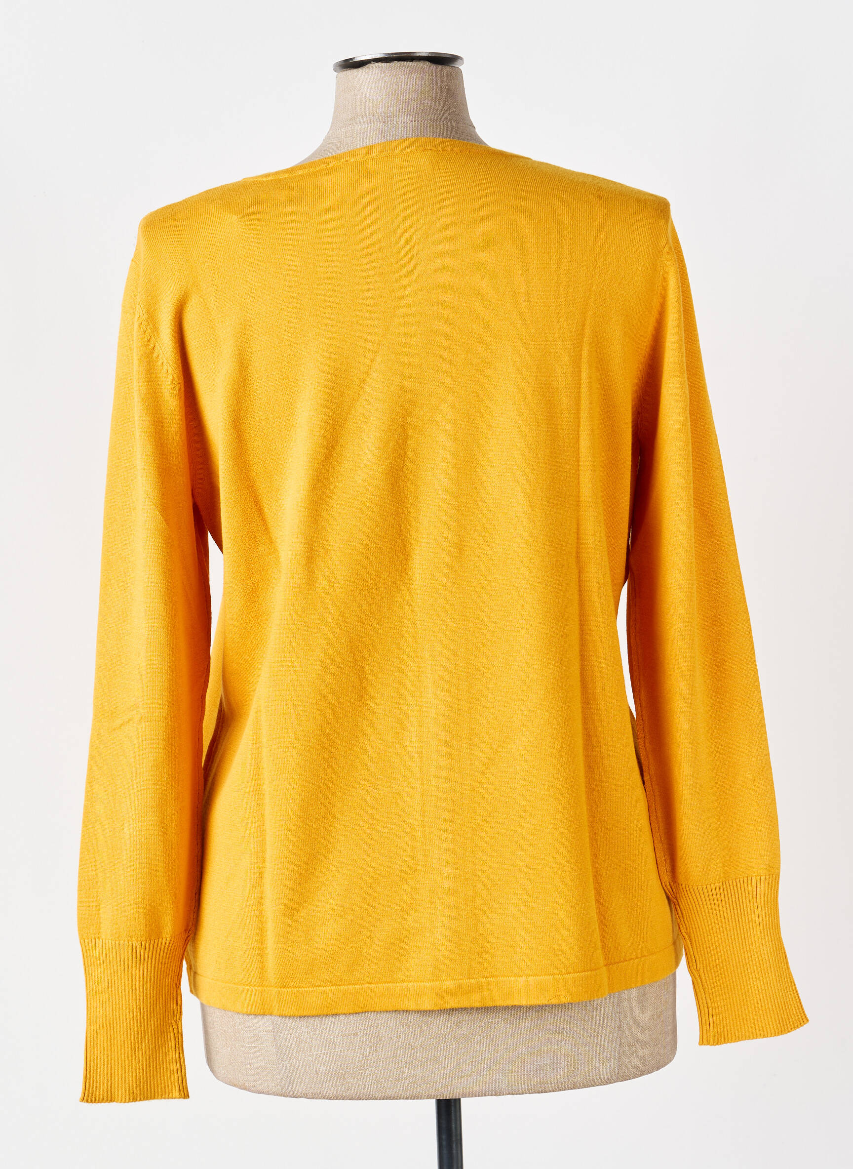 Gilet manches longues col rond orange BETTY BARCLAY femme