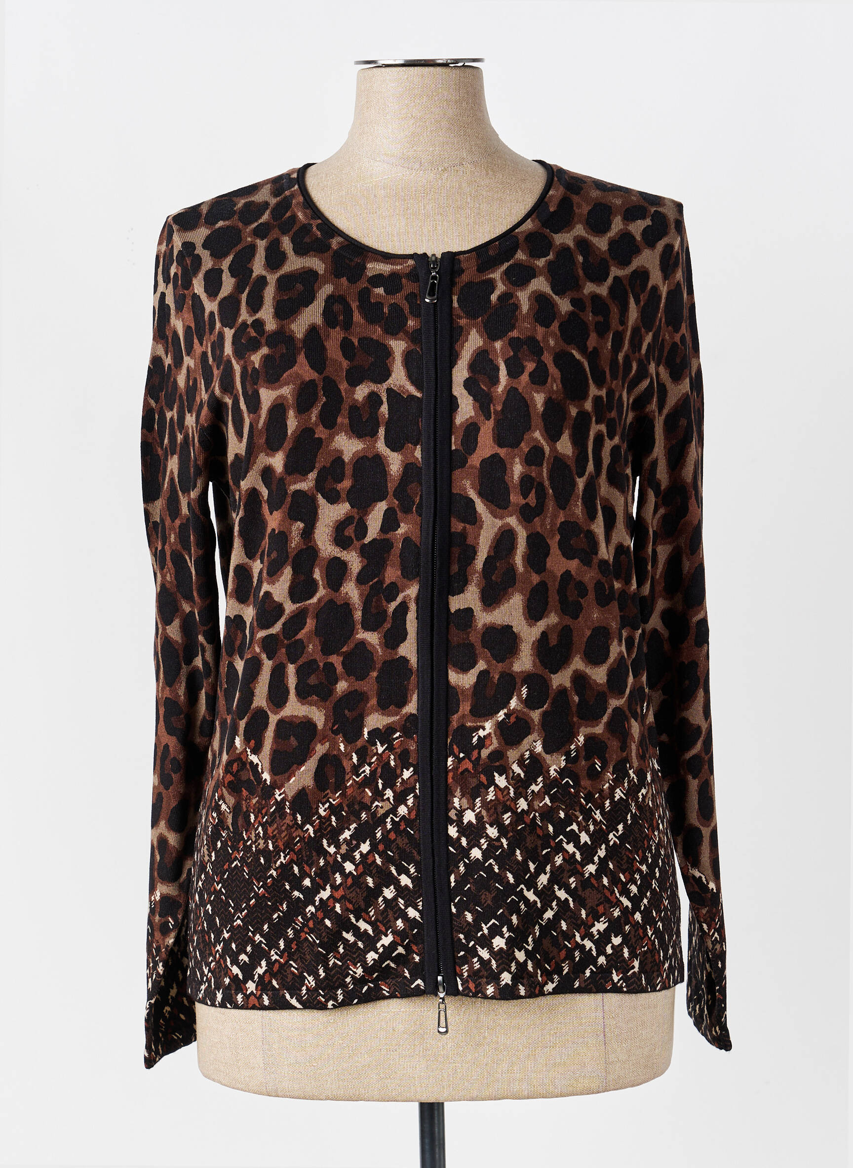 Gilet manches longues col rond noir BETTY BARCLAY femme